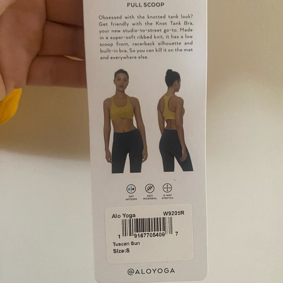 NWT Alo Knot Tank Bra size Small - Picture 2 of 11